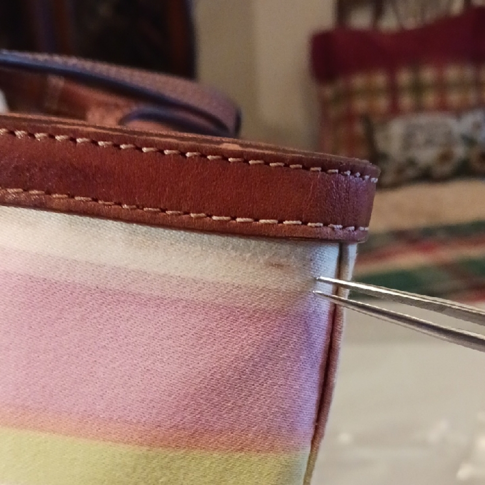 Coach Pastel Striped Tote Bag - Picture 11 of 12
